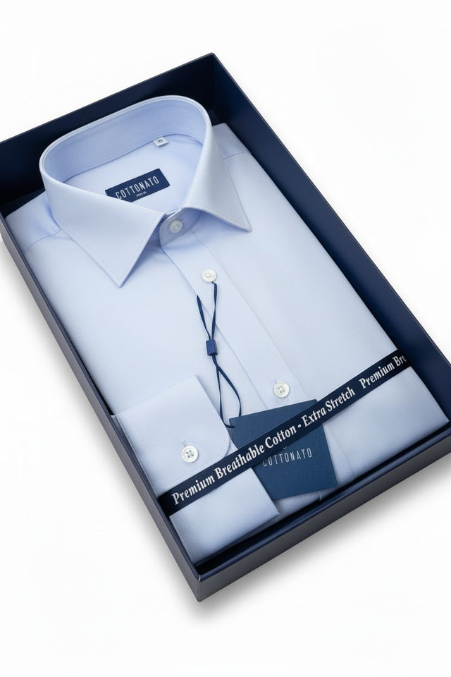 Cottonato trim fit 4-way stretch dress shirt