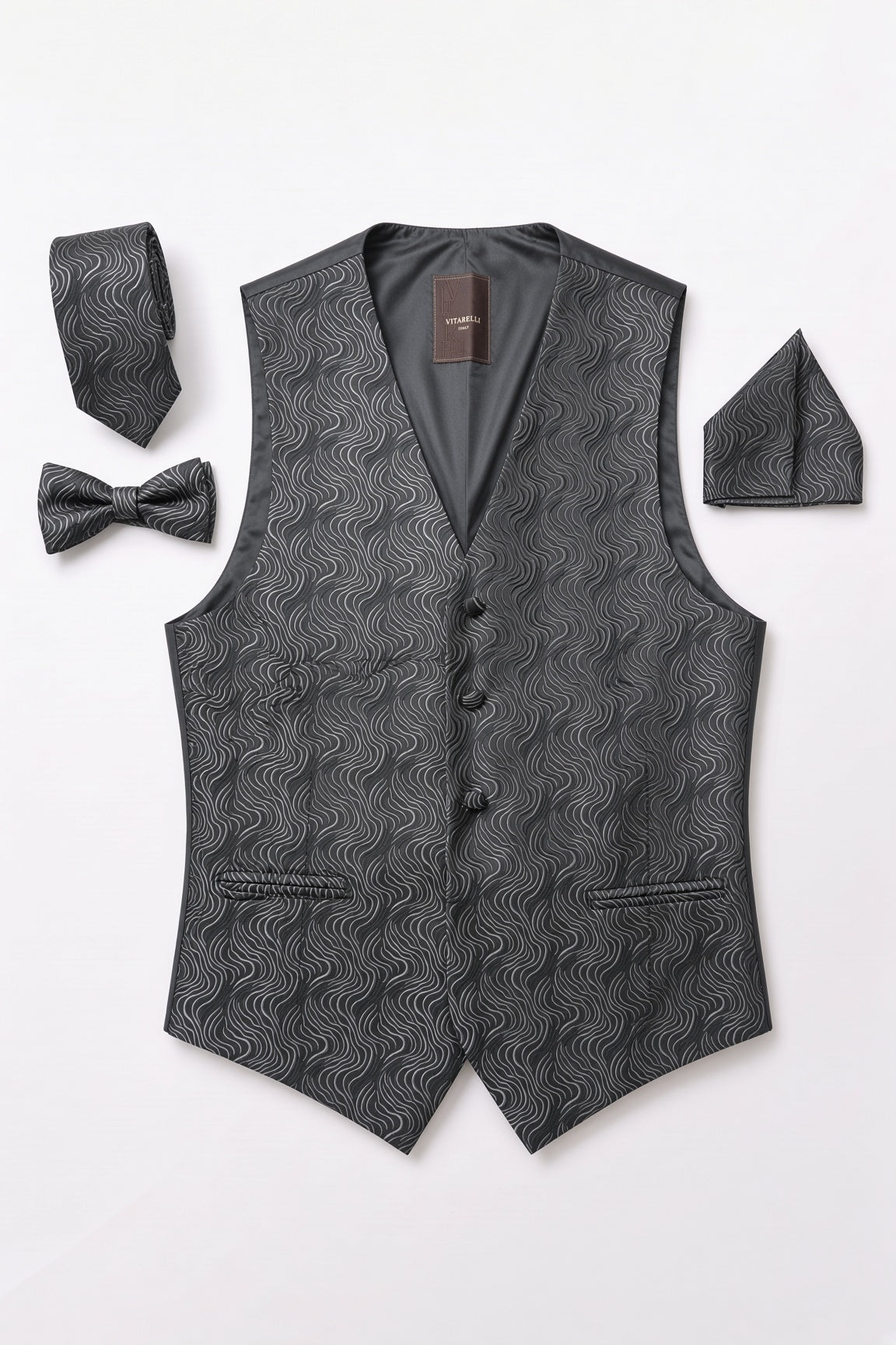 Vitarelli Men's Formal Vest – Black (V05-VESTBLK)