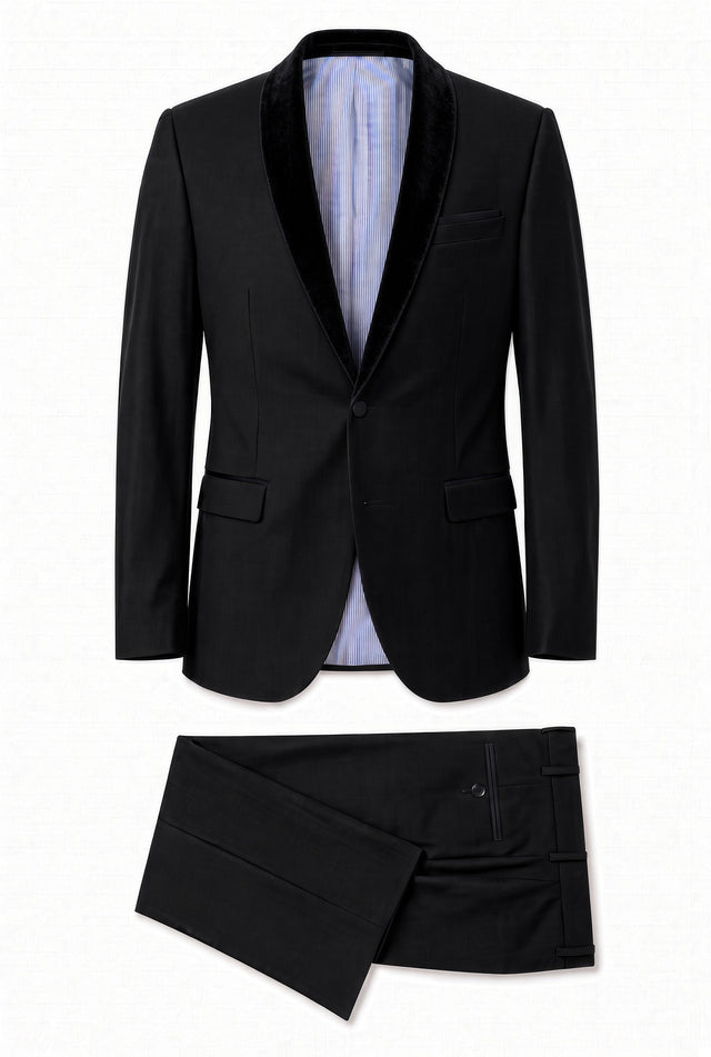 Vitarelli Slim Fit Shawl Lapel Tuxedo with Velvet Option (220BIUSB2TN)