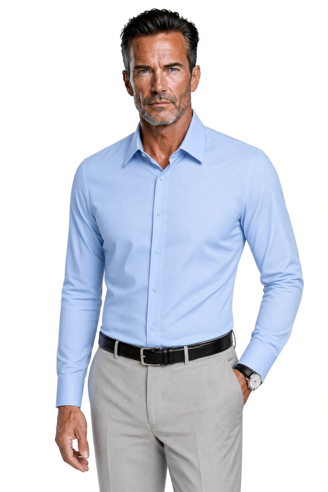 Kent & Co wrinkle-free cotton dress shirt with gift box