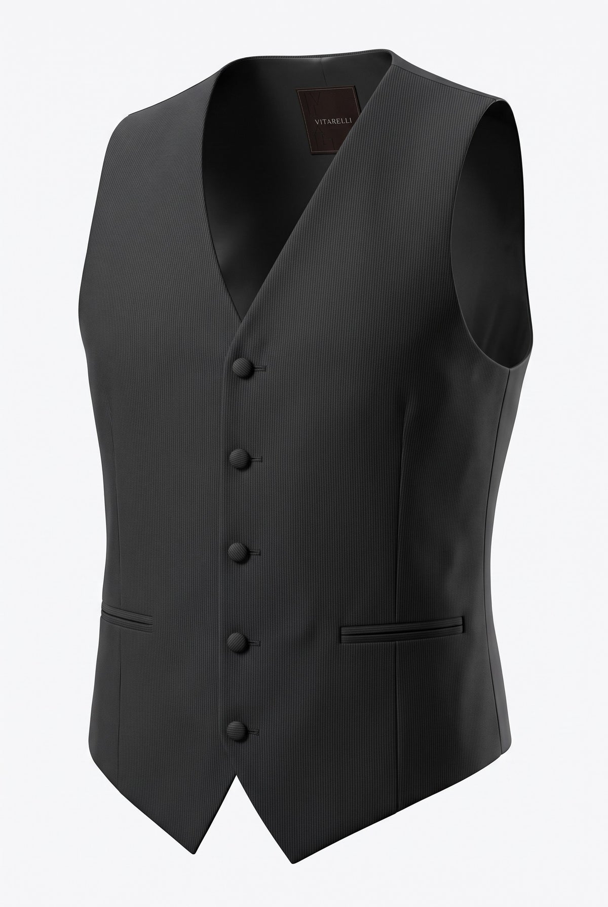 Vitarelli black men's vest, style V02
