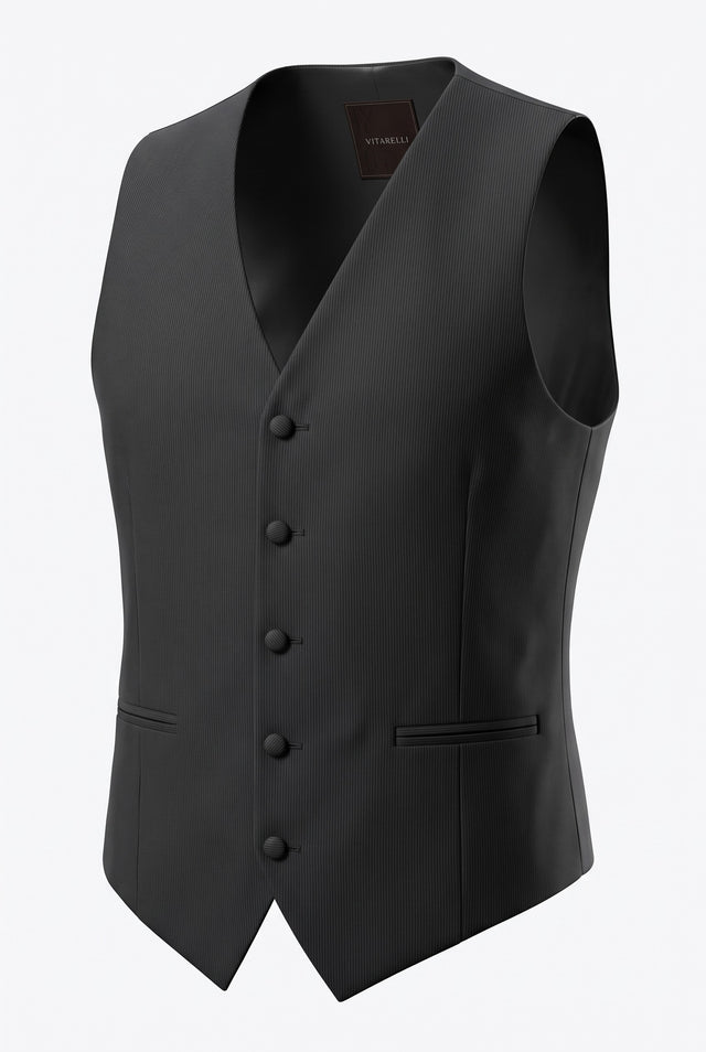 Vitarelli black men's vest, style V02