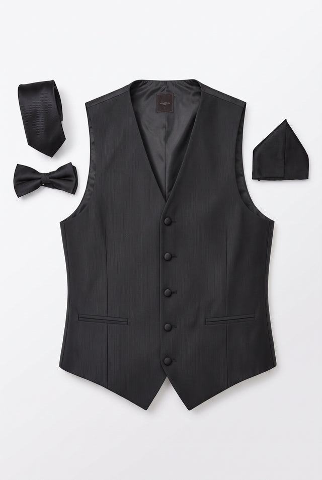 Vitarelli black men's vest, style V02