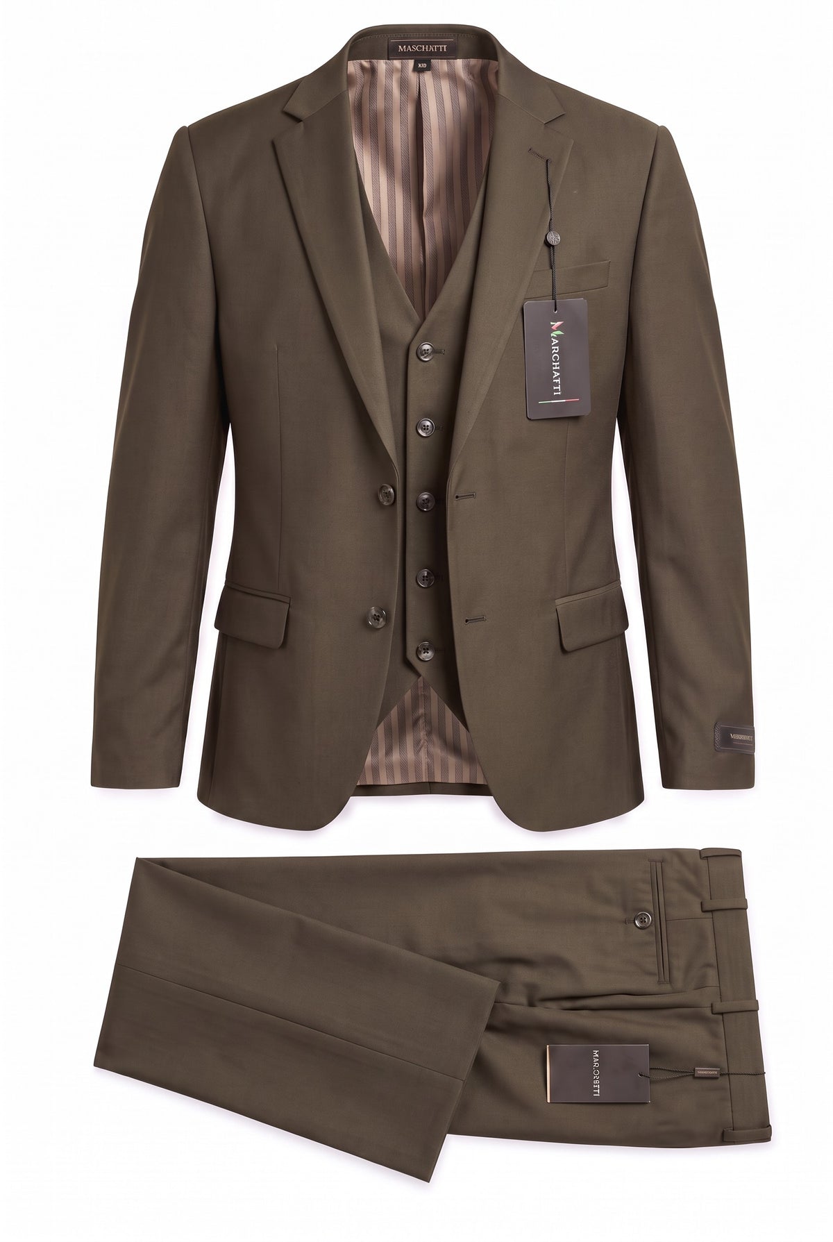 Marchatti 220 slim fit 3-piece suit with vest