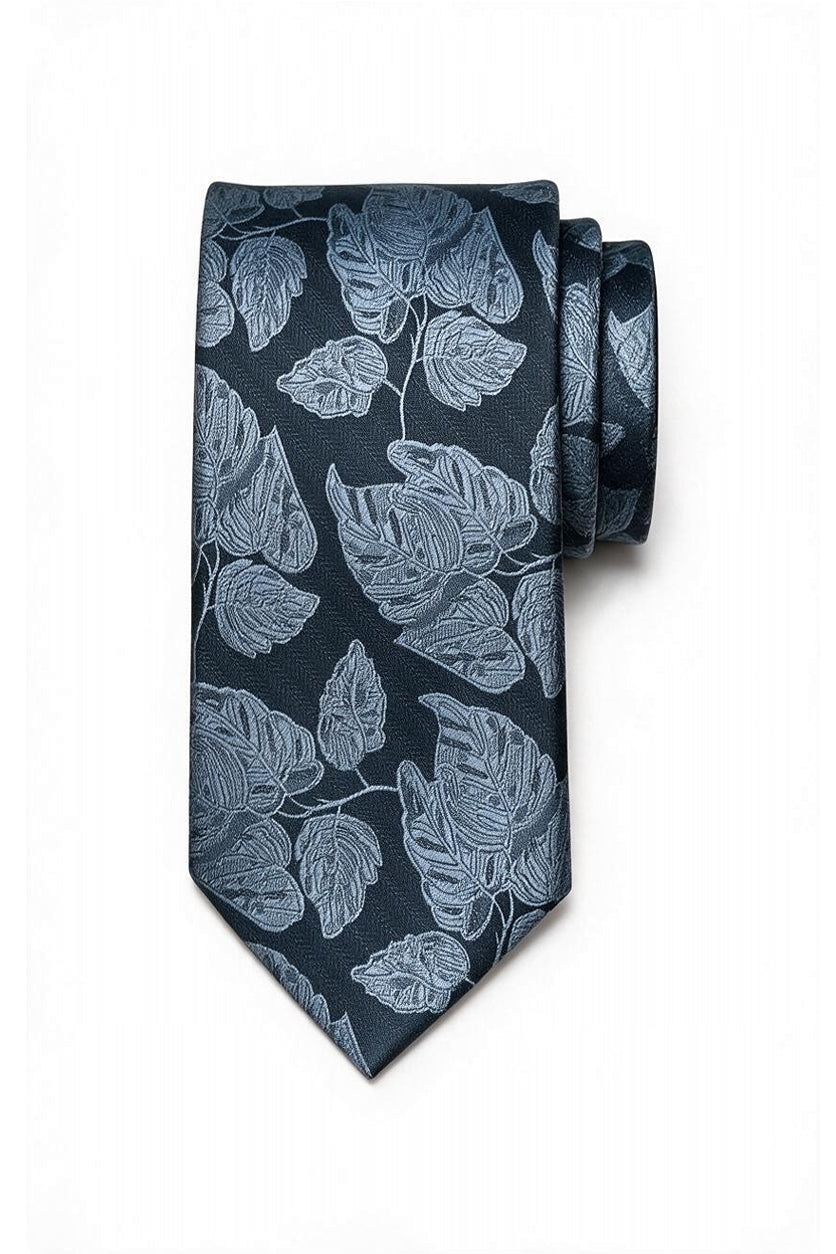 7cm patterned tie with pocket square, Inkleaf