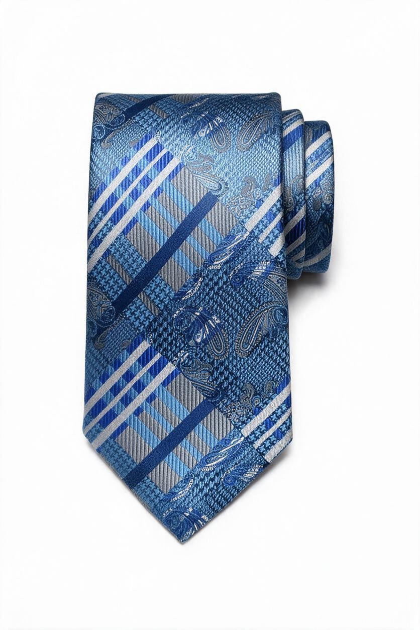 Patterned Ties 8 Cm with pocket square