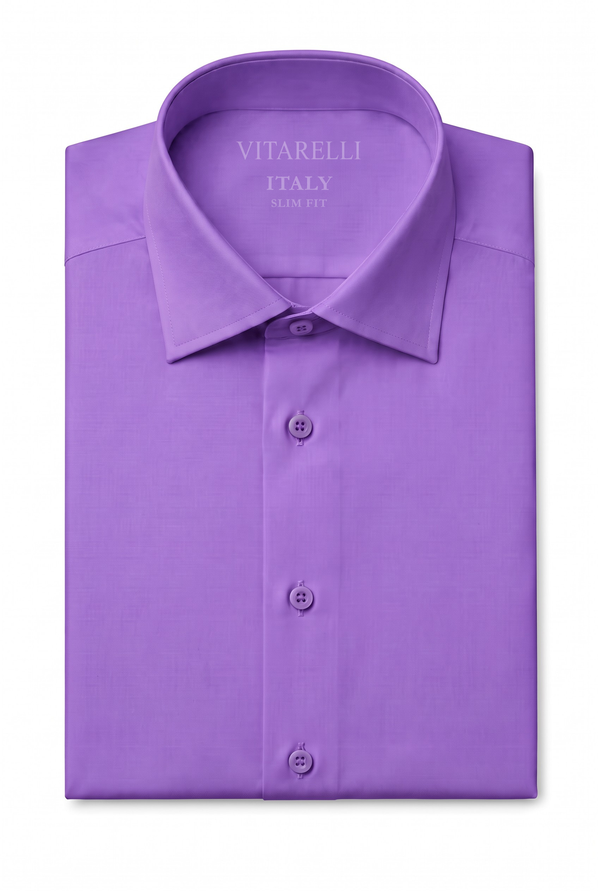 Vitarelli solid line dress shirt in lavender