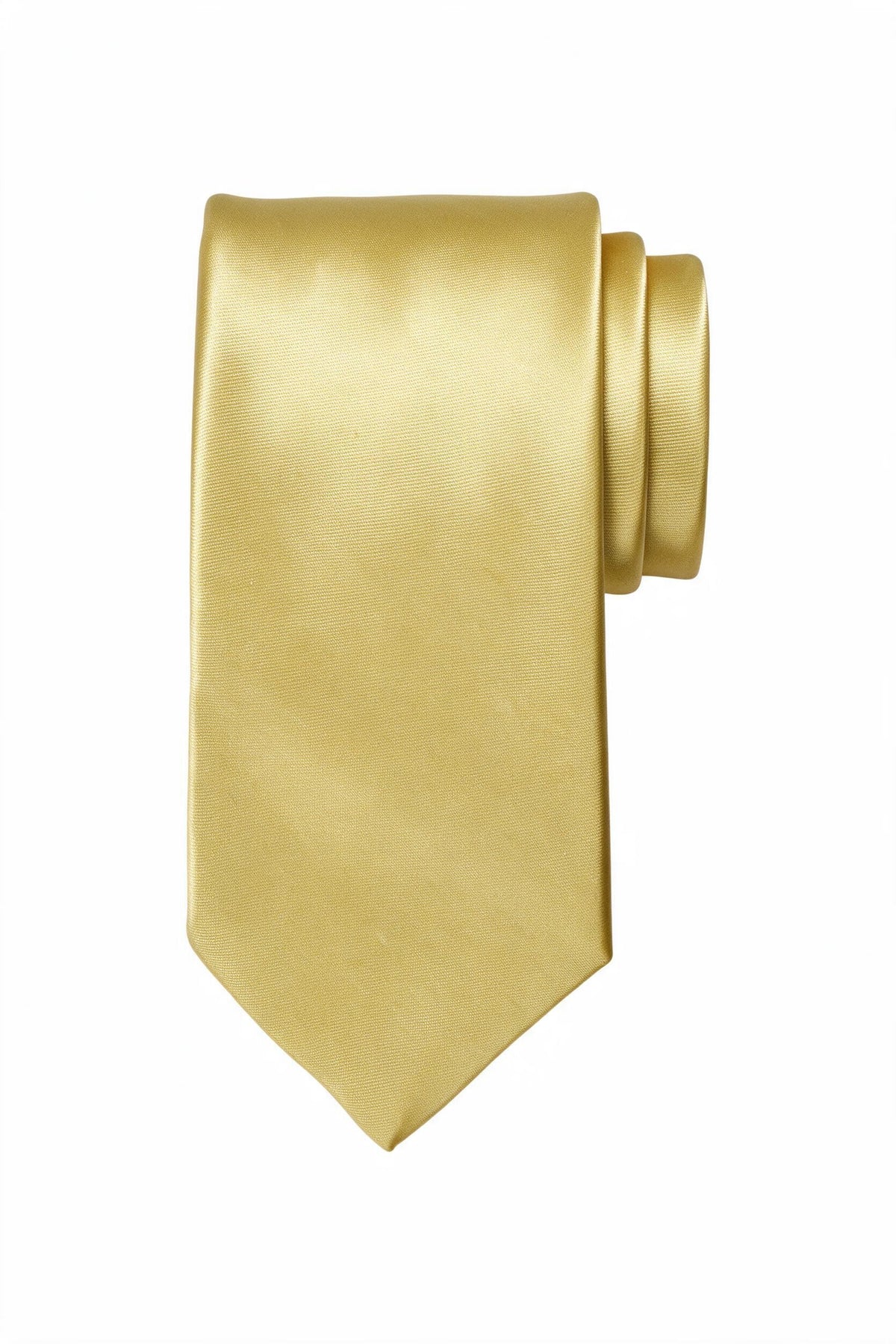 6cm skinny solid tie with pocket square in pastel yellow