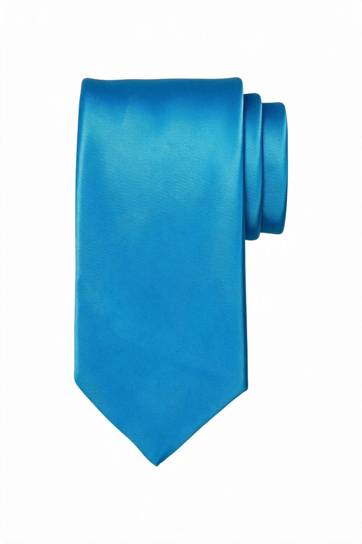 6cm skinny solid tie with pocket square in vivid blue