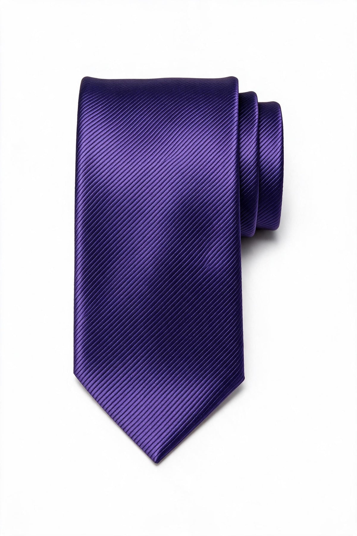 7cm striped tie with pocket square in purple