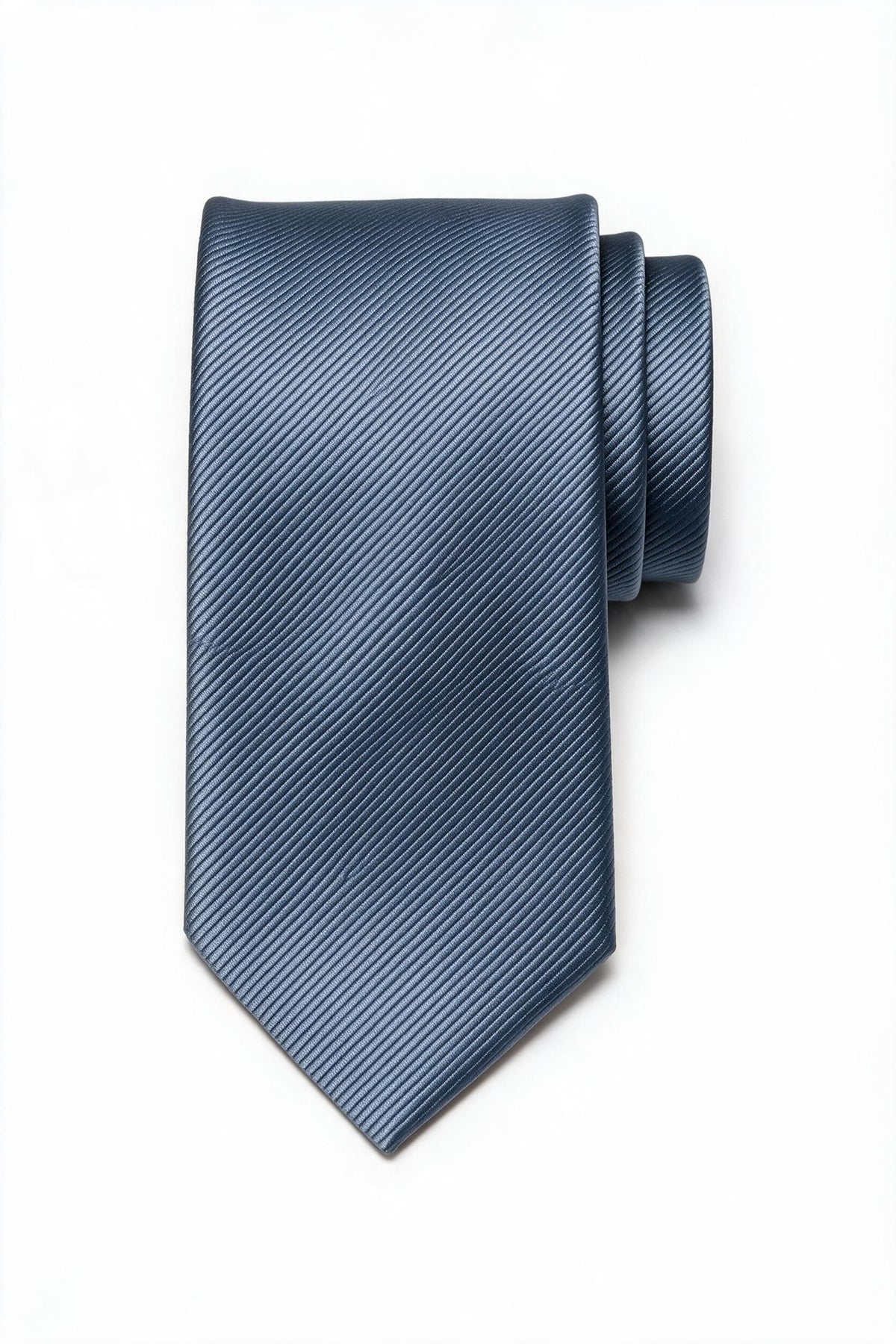 7cm striped tie with pocket square in silver