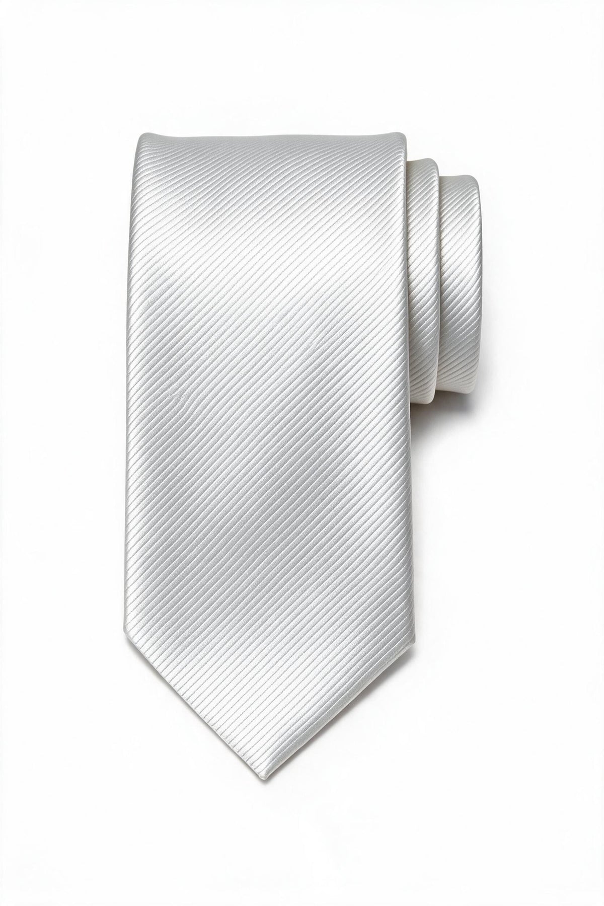 7cm striped tie with pocket square in white