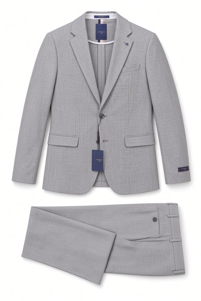 Vitarelli Air knit 2-piece suit in gray, style 16108
