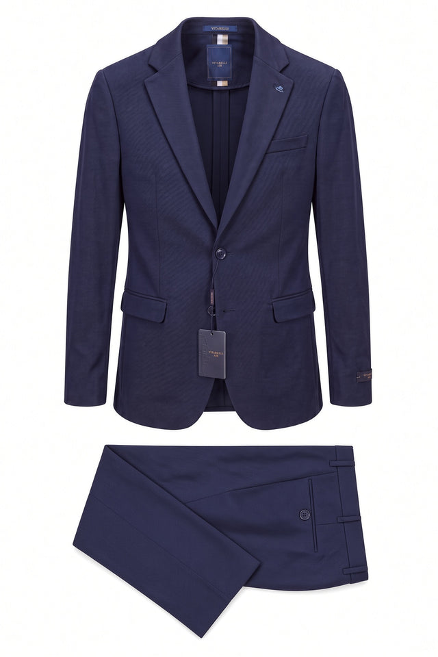 Vitarelli Air knit 2-piece suit in navy, style 16108