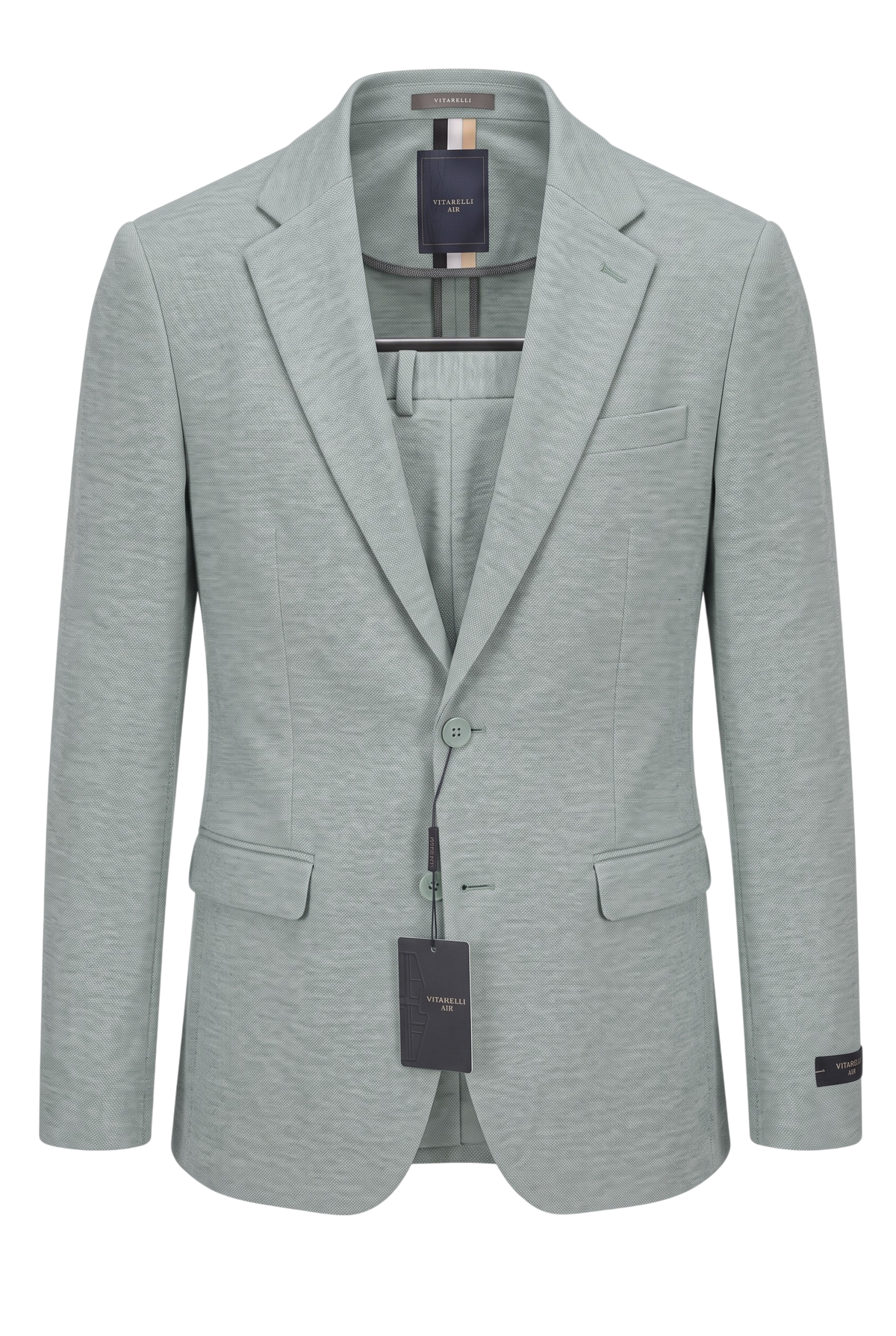 Vitarelli Air unlined suit in sage, style 159528