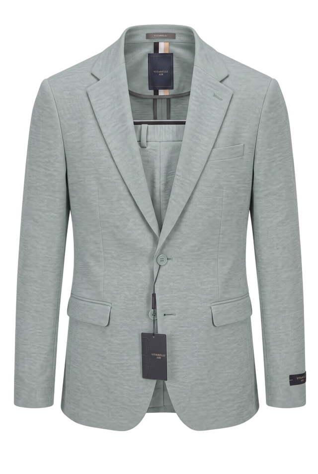 Vitarelli Air unlined suit in sage, style 159528
