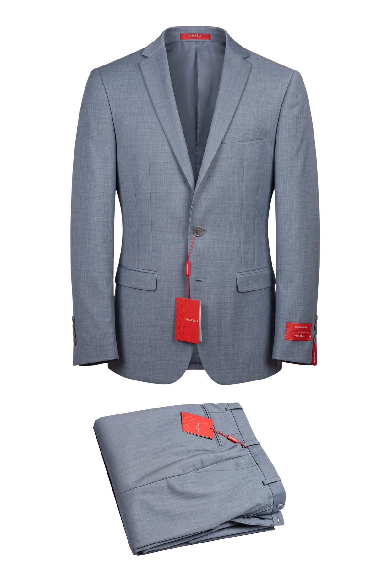 Vitarelli Italy European Fit Wool Blend 2-Piece (Style 91130)