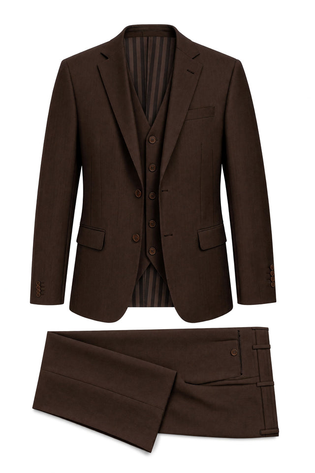 Vitarelli SA-3V euro fit suit in brown, style 068-28