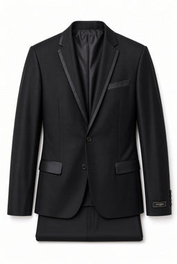 Vitarelli Slim Fit Suit – Black, Big & Tall to 60 (201)