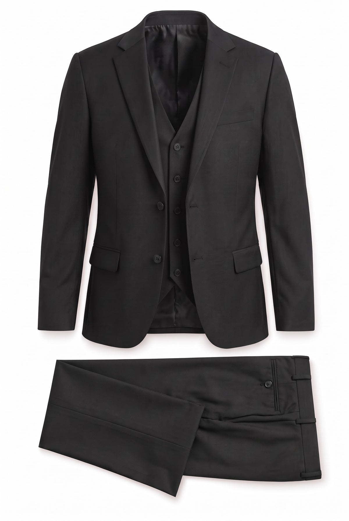 Vitarelli solid 3-piece suit with vest, style 220