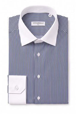 Vitarelli Stripe Cotton Dress Shirt | Men's Formal
