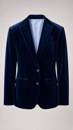 Vitarelli Velvet Blazer – Navy (YF03NVYVSB2J)