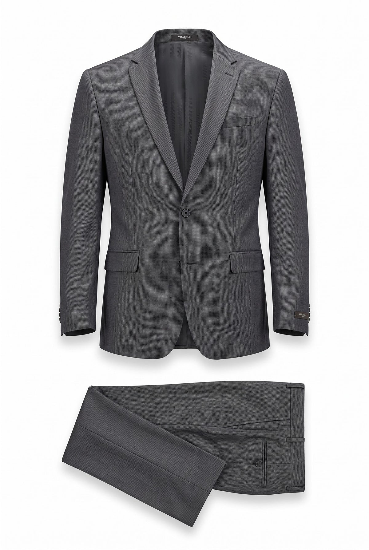 Vitarelli gray classic fit suit, style 565