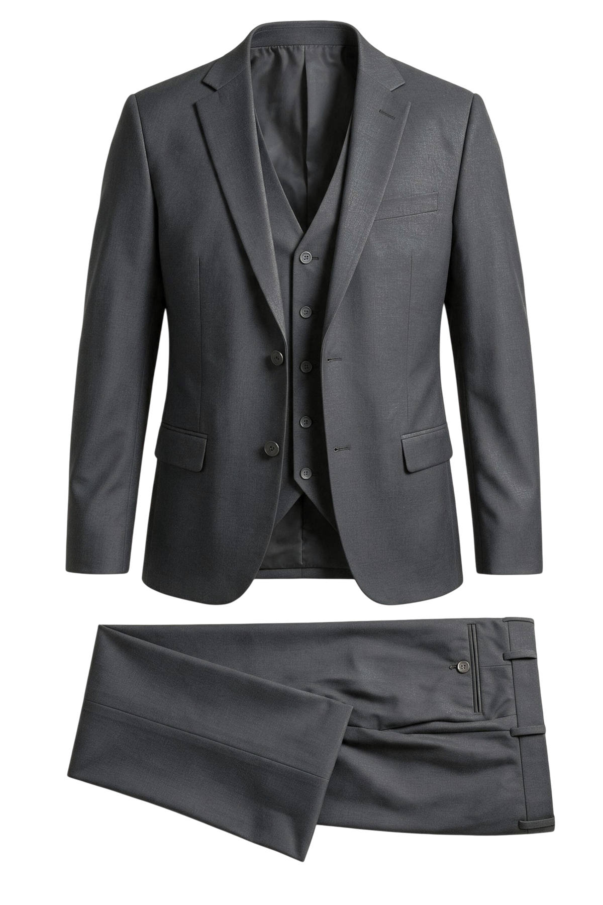 Vitarelli men's suit in charcoal, style 3050