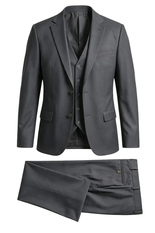 Vitarelli men's suit in charcoal, style 3050
