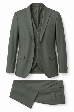 Vitarelli 3-Piece Slim Fit Notch Lapel Suit – Green (504)