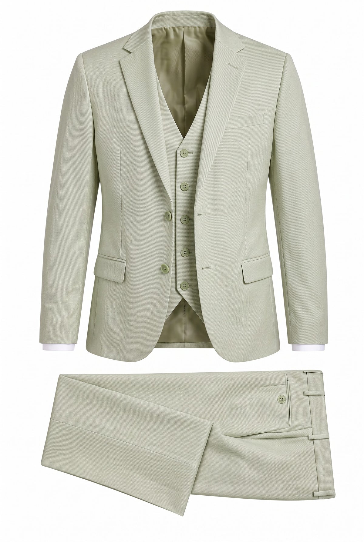 Vitarelli sage 3-piece slim fit suit, style 7150