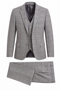 Vitarelli 3-Piece Suit with Vest – Gray (6866)