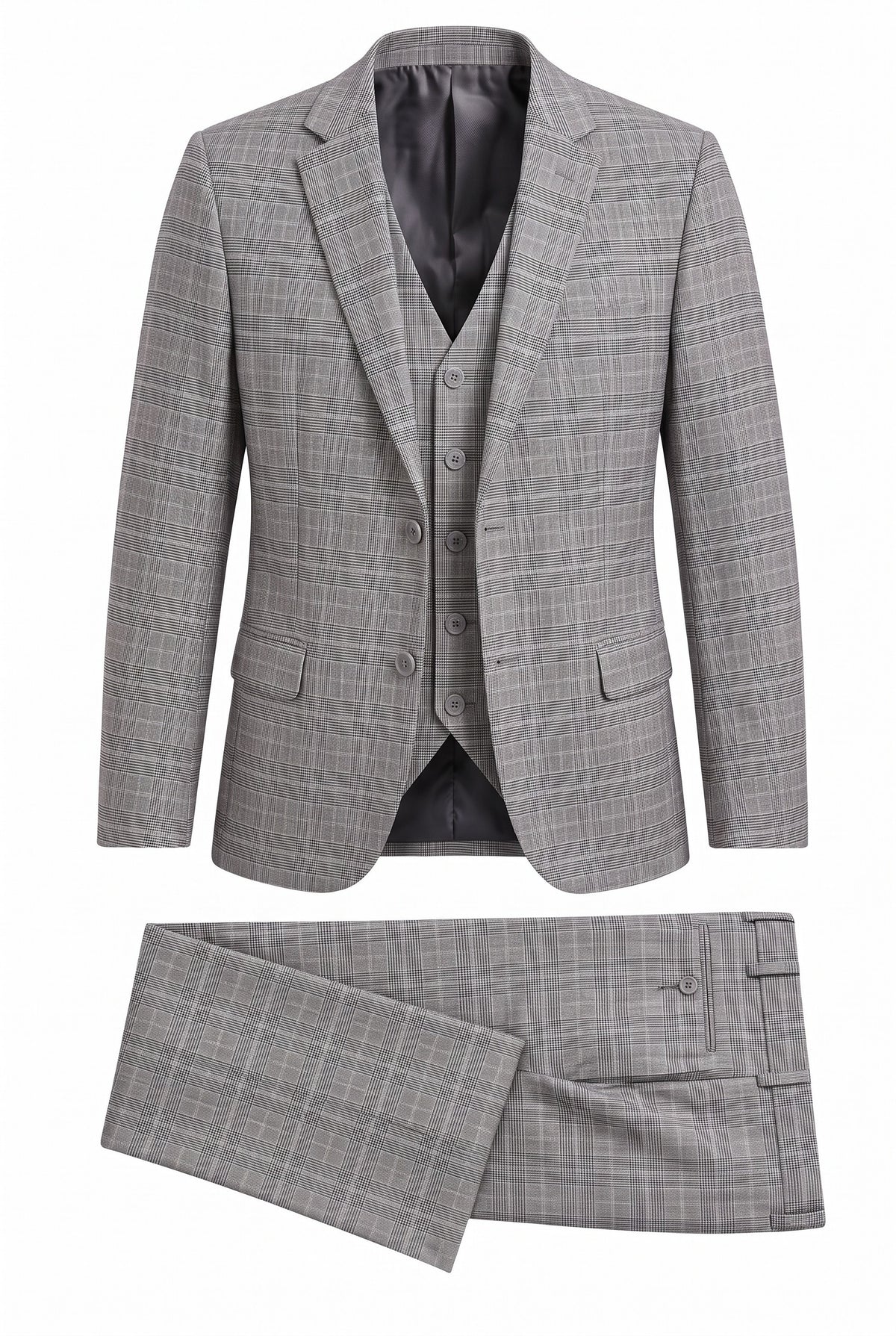 Vitarelli gray 3-piece suit, style 6866