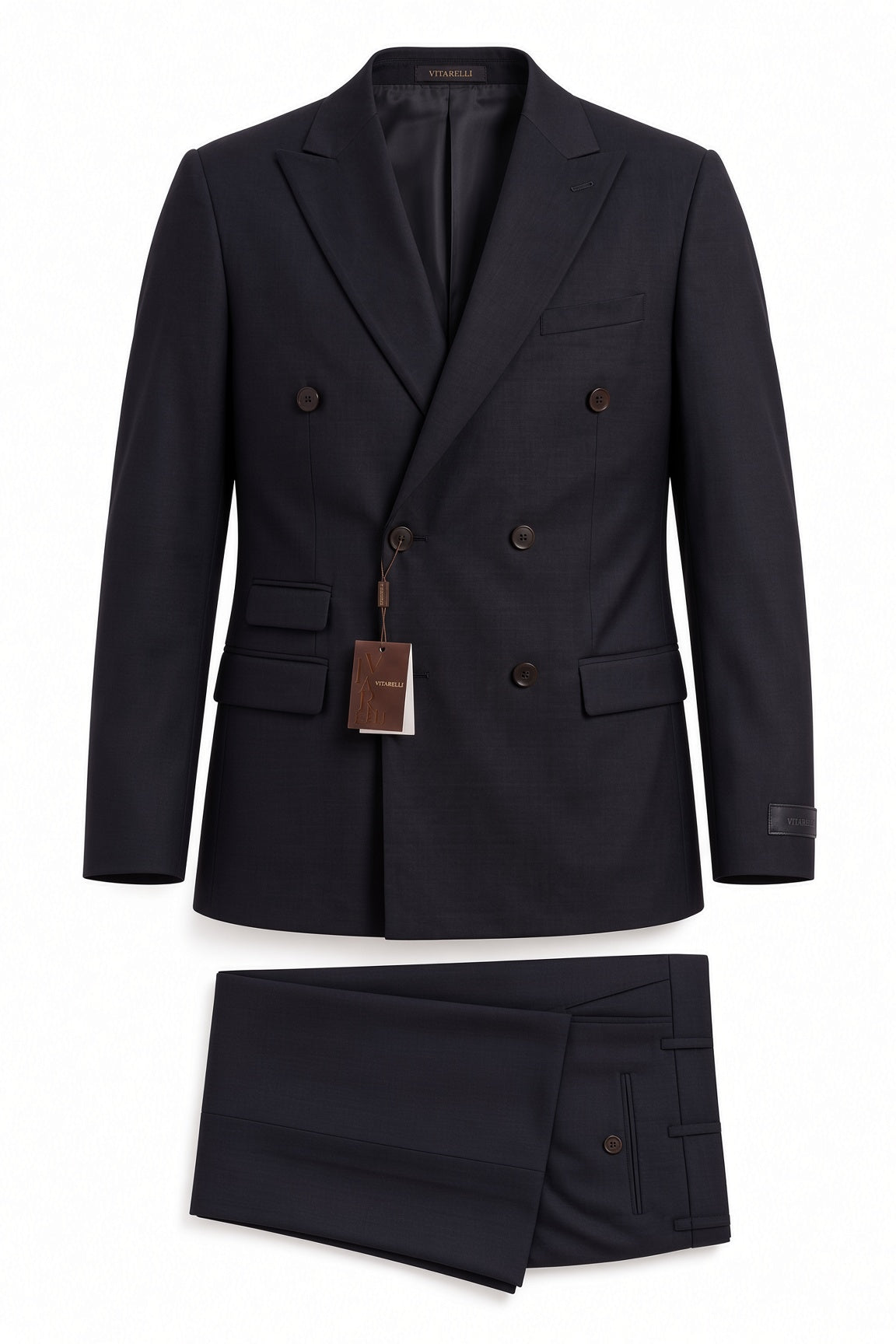 Vitarelli Double-Breasted Peak Lapel 3pc Suit (8150)