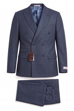 Vitarelli Double-Breasted Peak Lapel 3-Piece Suit – Navy (AVIGOHNVYDB2V)