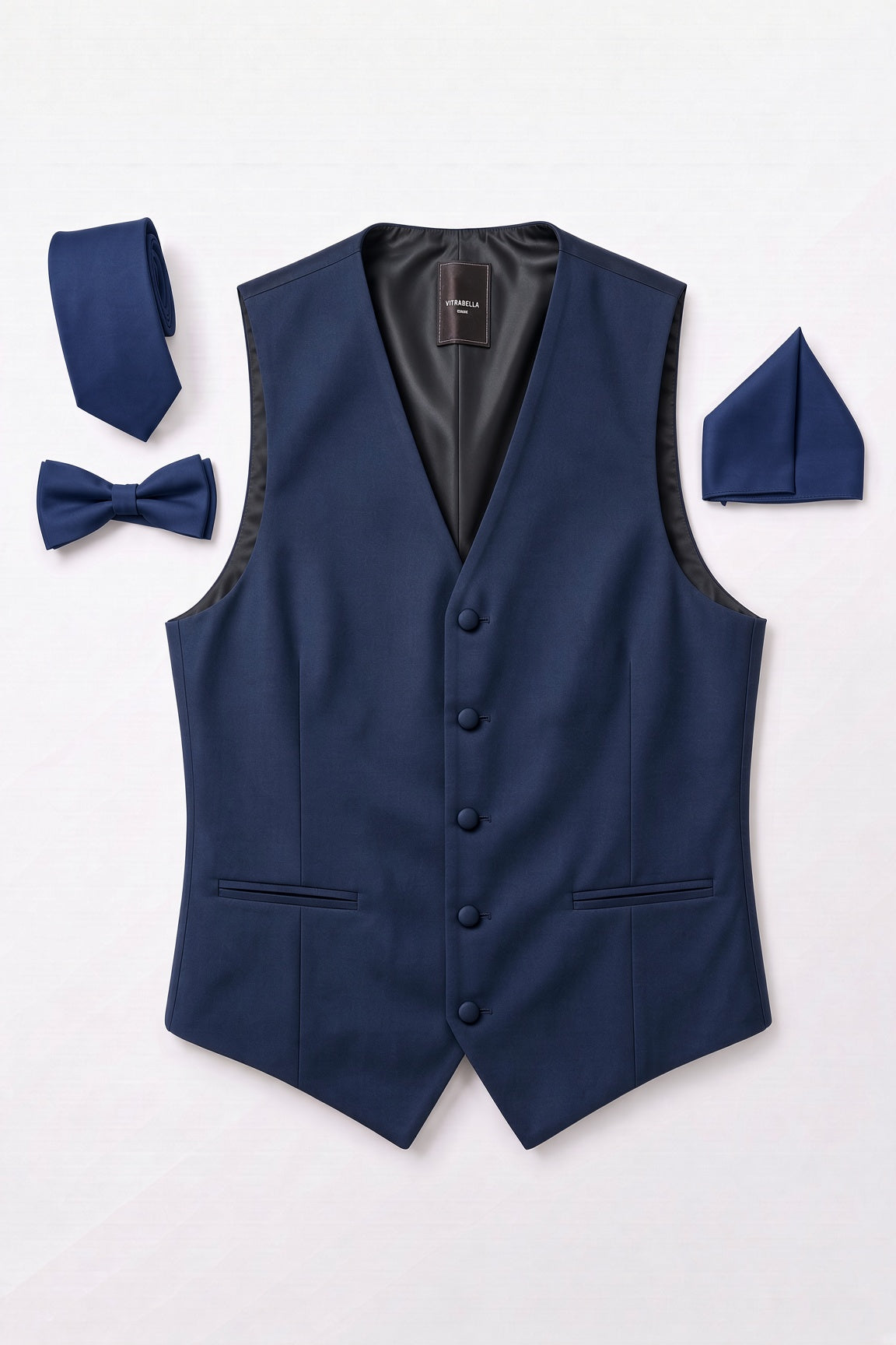Vitarelli navy men's vest, style V42