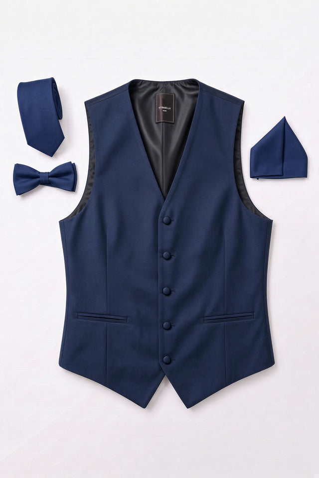 Vitarelli navy men's vest, style V42