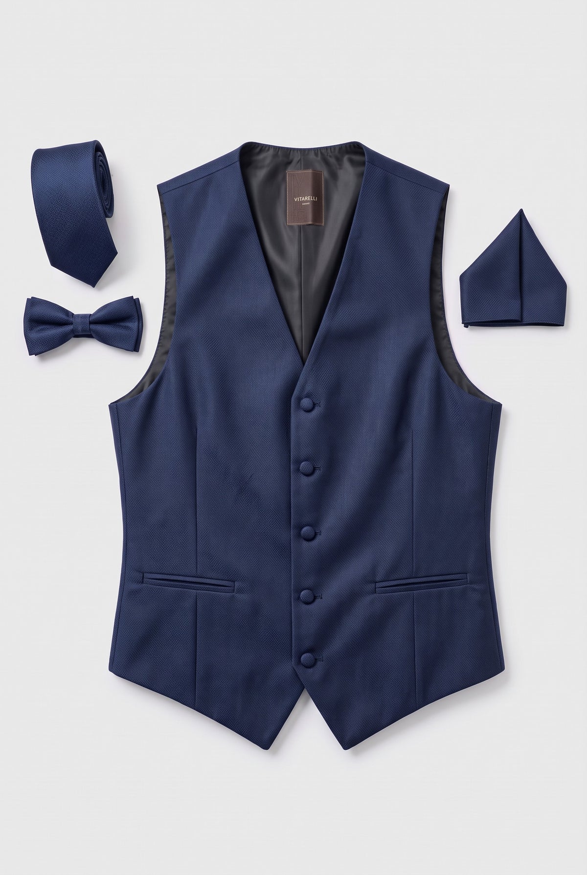 Vitarelli Men's Formal Vest – Navy, L to 5XL (V69-VESTNVY)