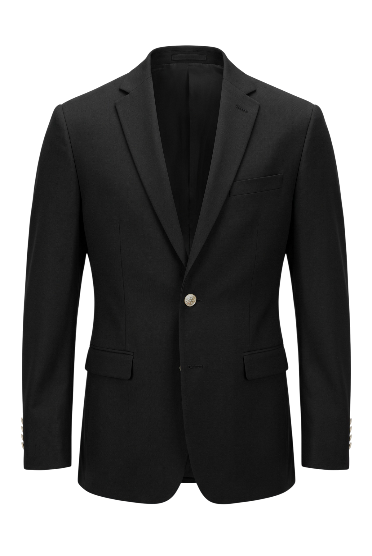 Vitarelli notch lapel slim fit blazer in black, style 6970