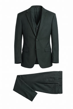 Vitarelli Single-Breasted Notch Lapel 3-Piece Suit – Green (147)
