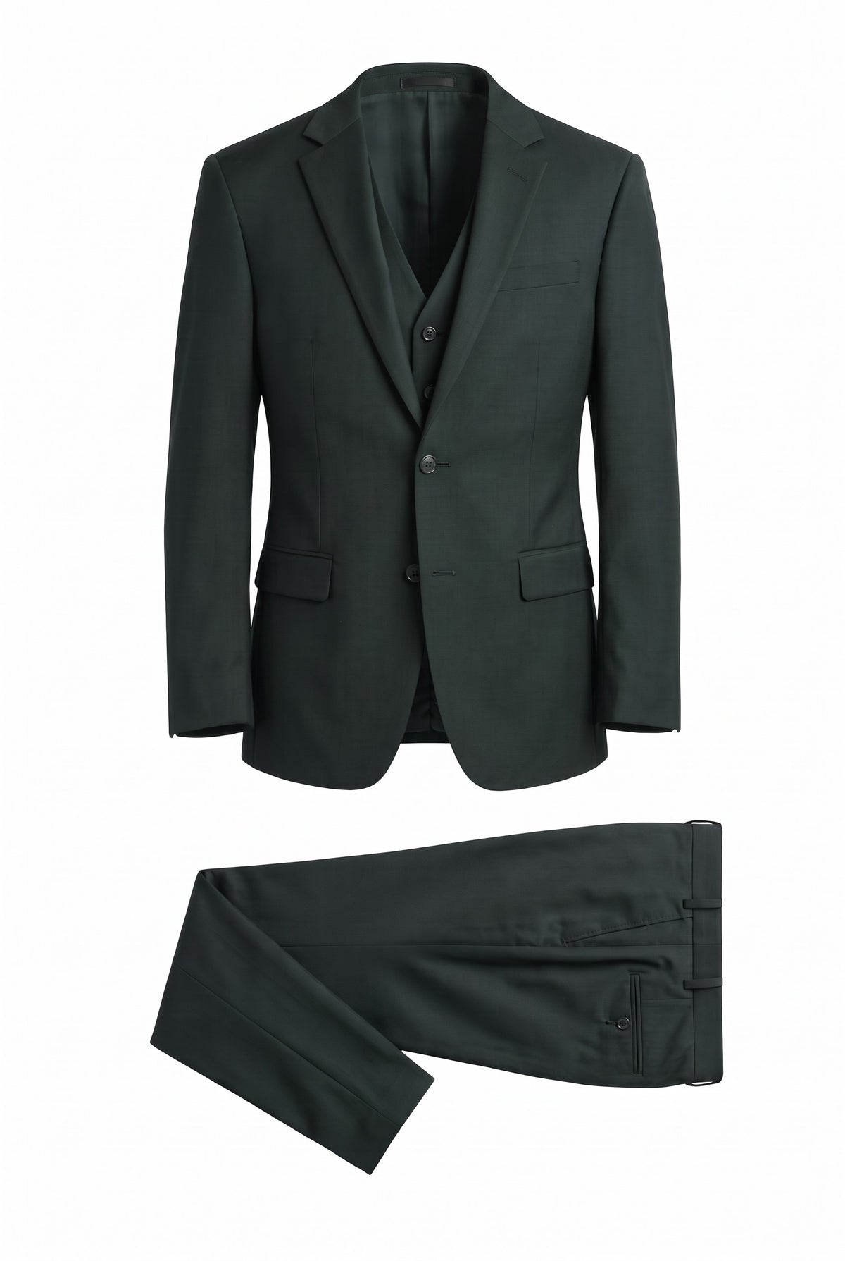Vitarelli green notch lapel 3-piece suit, style 147