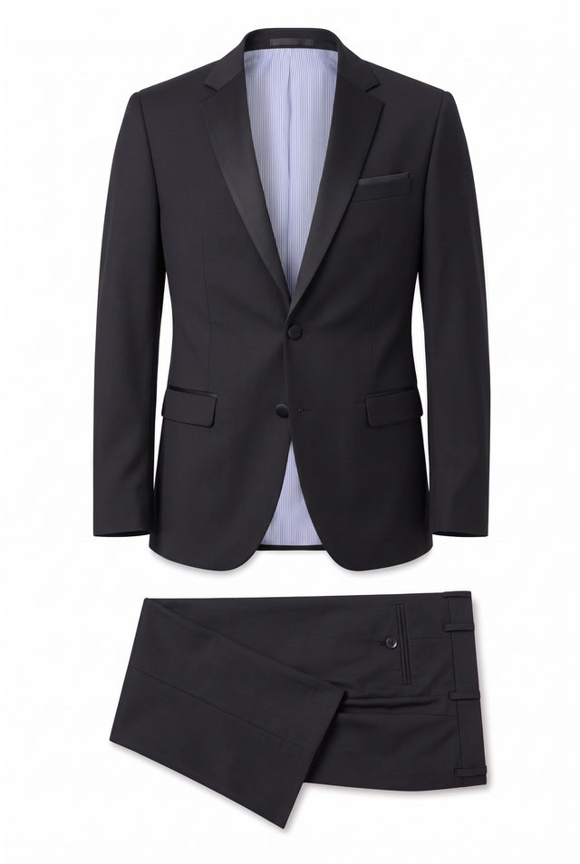 Vitarelli slim fit shawl lapel tuxedo in black, style 220