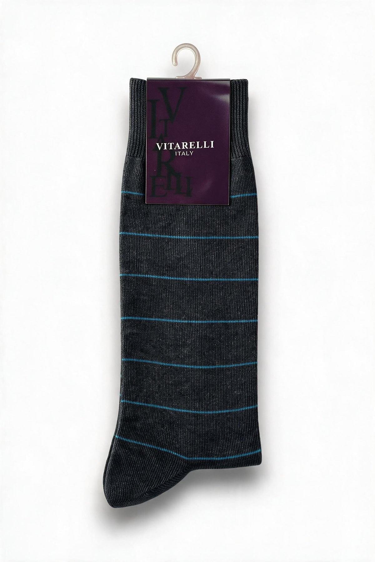 Vitarelli Men's Dress Socks by the Dozen – Black Stripe (SOCKS-BLKSTRIPE)