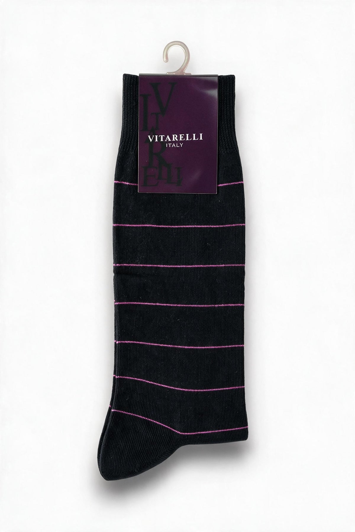 Vitarelli Men's Dress Socks by the Dozen – Charcoal Stripe (SOCKS-CHRSTRIPE)