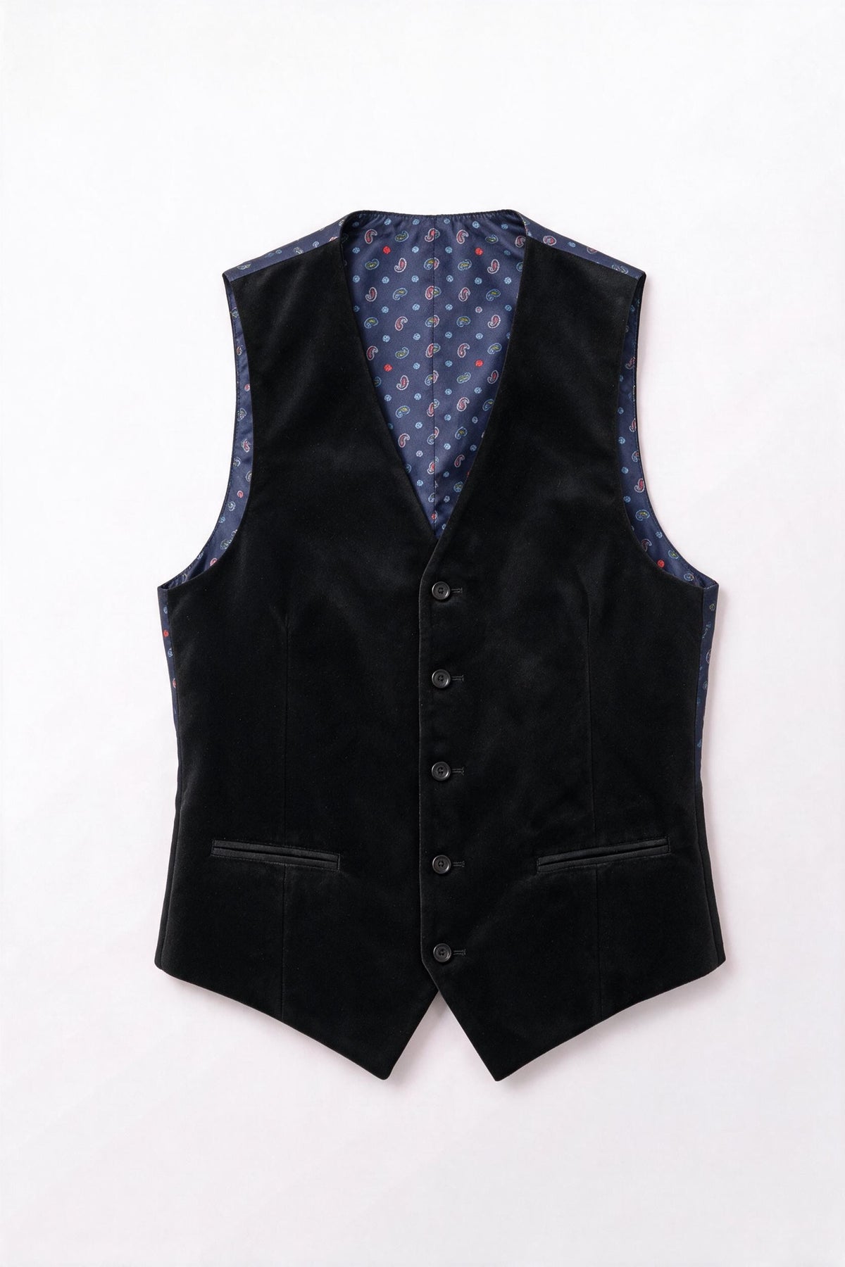Vitarelli Velvet Vest & Bow Tie Set – Black (VESTBLKVELVETBT)