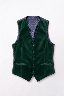 Vitarelli Velvet Vest & Bow Tie Set – Green (VESTGRNVELVETBT)