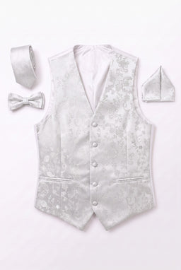 Vitarelli Men's Formal Vest – White (V08-VEST)