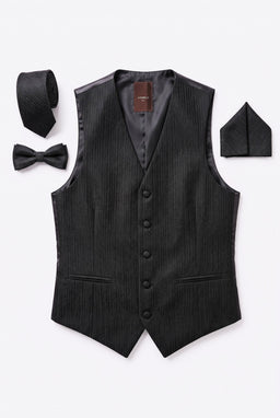 Vitarelli Men's Formal Vest – Black (V12-VESTBLK)