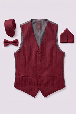 Vitarelli Men's Formal Vest – Red (V30-VESTRED)