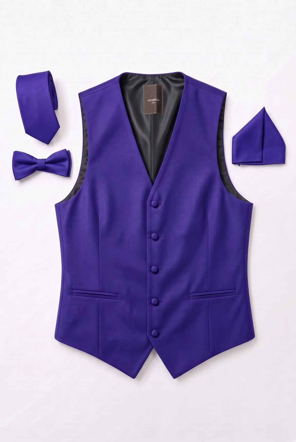Vitarelli Men's Formal Vest – Purple, S to 5XL (V58-VESTPPL)